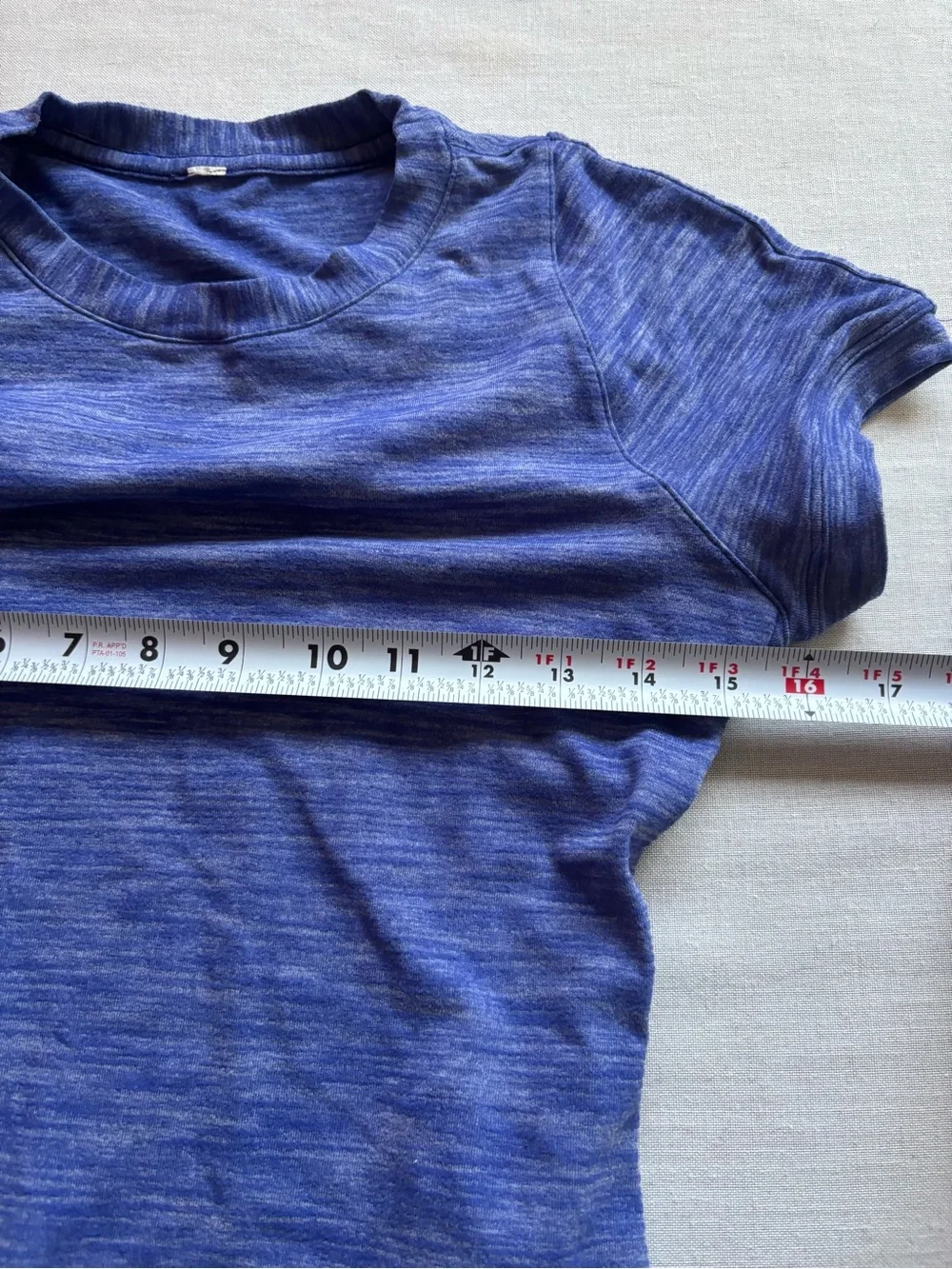 Lululemon Go Where-To Athletic Mini Dress Blue Heathered Short Sleeve Size 4